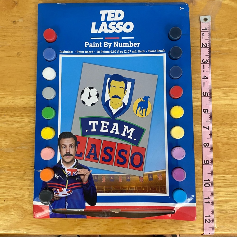 Ted Lasso Paint By Number - Includes 18 Paints, Paint Brush, Paint Board